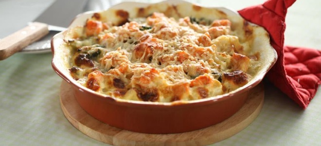 запеканка с цветной капустой и картошкой