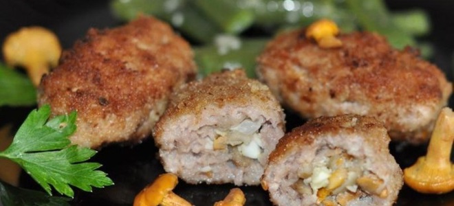 зразы с грибами и яйцом